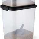 Amazon Basics Pet Food Storage Container Set, 30lbs and 10lbs with Scoop, for Dogs and Cats
