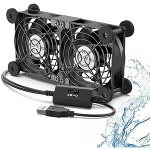 ELUTENG Dual Cooling Fan - Whisper Quiet 80mm USB With 3 Adjustable High Speed USB Port - Heatsink Compatible for PS4, PS5, Router, Laptop, PC, Xbox Cooling Electronics