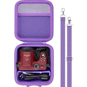 Camera Case Compatible with KODAK PIXPRO AZ405/AZ425/AZ255/AZ401/AZ528 Digital Camera Vlogging Camera(Purple Case)