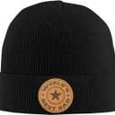 World's Best Papa Grandpa Beanie Hat for Men, Adjustable Christmas Fathers Day Birthday Gifts for Daddy from Kids (Black)