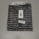 ZESICA Womens Long Sleeve Striped Shirts V Neck Button Up Sweater Casual Loose Basic Tops Trendy Spring Clothes (Black, M)