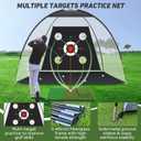 Golf Net with Practice Mat,Golf Hitting Aid Nets 10x7FT for Backyard Driving Chipping Training Swing with Target Mat Balls for Outdoor IndoorGifts for Men Dad Him and Golfer