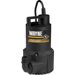 Wayne 57719-REL1 RUP160 1/6 HP Oil Free Submersible Multi-Purpose Water Pump, Black