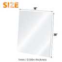 Egofine Plexiglass Sheets Acrylic Sheets 12 Pack of 16x20’’ 0.04 Thick Clear Plastic Cast Transparent Plexi Glass for Crafting Projects, Replacement Picture Frame Glass, DIY Display, Easy to Cut
