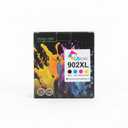 902XL Ink Cartridges Black Color Combo 4-Pack Compatible for HP 902 XL HP902XL to OfficeJet 6978 6968 6970 6975 6960 6979 6958 6962 6950 6954 6951 6956 6961 6963 6964 Printer Black Cyan Magenta Yellow