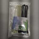 8pcs 12Inch Silicone Cable Ties Reusable Steel-Core Silicone Twist Cable Tie Straps for Bundling and Organizing Colorful Bendable Holder Strap for Indoor and Out All Purpose (Black,White)