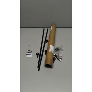 Premium Adjustable Curtain Rod for French Doors, Kitchen Curtain & Small Window, 3/8 Inch Diameter, 2 Pack, Black