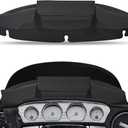 FOVPLUE Windshield Bag, Three-Pocket Batwing Fairing Pouch for Harley Street Glide Electra Glide Ultra Limited Tri Glide FLHT/CU/CUL/CUTG/CUTGSE, FLHTK/L/SE, FLHX/S/SE/ST 2014-2024, Black