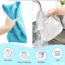 2 Gallon with Lid Reusable Silicone Bucket Pail Liner for Kitchen, Outdoor, Gardening, Camping, Thinset & Paint Food Grade, Foldable & Heat-Resistant Multi-Purpose,Blue