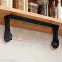 Paper Towel Holder Under Cabinet, Adhesive or Screw Mount, Fits Standard & Mega Rolls, Wall Mount Rack for Kitchen, Bathroom, RV, Black