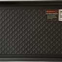 All-Weather Indoor/Outdoor Boot Tray - Weather-Resistant Hard Plastic Shoe Mat with Raised Edge for Entryways, Decks, and Patios by Stalwart (Black)