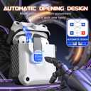 3 x R-fun AirPods 2 Case 2019 with Lock & Cleaning Kit, Keychain, Magnetic Lid, Compatible with AirPods 2nd/ 1st Generation Protective Case, Support Wireless Charging, White