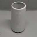White Ceramic Vase, GUKJOB Small Cute Flower Vase for Pampas Grass, Home, Living Room, Dining Table, Farmhouse, Office Decor, Bedroom, Table, and Kitchen Shelf (White)