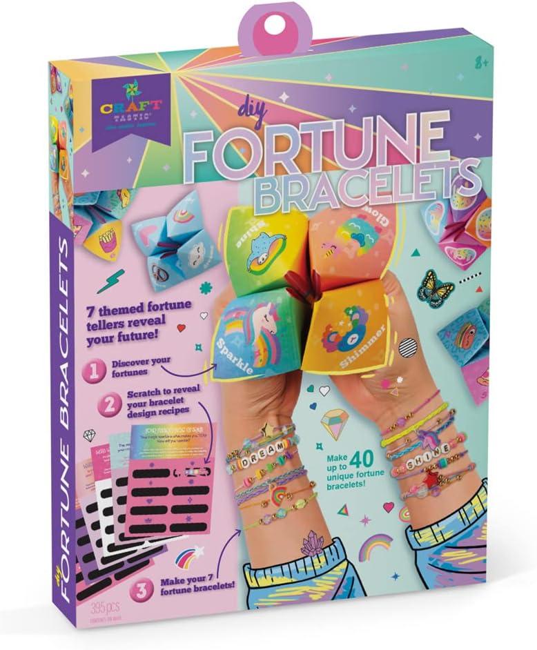 Craft-tastic  DIY Fortune Bracelets  Craft Kit  Create The Fortune Teller, Use Matching Scratch-Off Cards, and Discover which Bracelets to Make  for Ages 8+