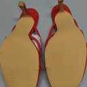 LAICIGO Women’s Square Open Toe Flip Flops Stiletto Heels Strappy Thong Slide on Slingback Mules Sandals Size 6.5