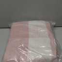 DII Buffalo Check Collection Rustic Farmhouse Throw Blanket with Tassles, 50x60, Pink/White