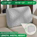 OHSIO Couch Cushion Covers, Super Soft Thicker Fleece Sofa Cover Stretch Sectional Sofa Slipcover Washable Pet Friendly Anti-Slip Stain Resistant Furniture Cover for Home(1 Back Cover,Light Gray)