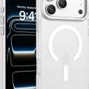 BENTOBEN Magnetic for iPhone 17 Pro Case 6.3" 2025, [Compatible with Magsafe] Slim Cute Matte Translucent Shockproof Drop Protective Bumper Women Men Phone Cover for iPhone 17 Pro, Frosted White