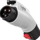 Adapter for Tesla to J1772 EV Charger [Only to J1772], Converter Up to 60Amp 250V AC with Press-Safety-Lock, Compatible with Tesla High-Powered Connectors, Destination/Mobile Chargers, White (No Screen)