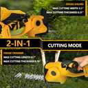 Hedge Trimmer Cordless for Dewalt 20V Battery, 2 in 1 Electric Bush Trimmer - Mini Shrub Trimmer and Grass Shears Cordless for Garden Yard Lawn (Battery NOT Including)