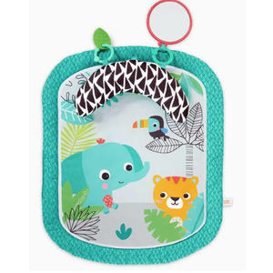 Bright Starts Tummy Time Baby Playmat, Totally Tropical Animal Print