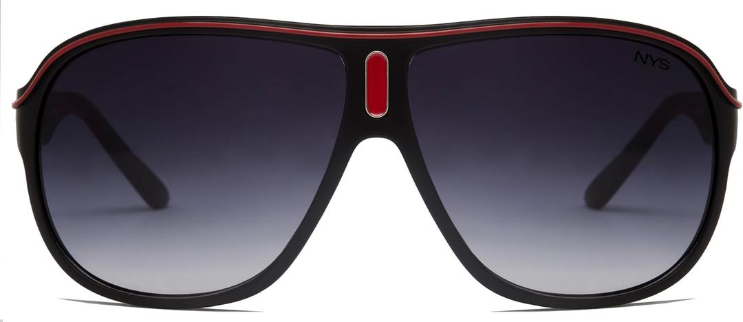 NYS Collection Aviator Sunglasses - Lightweight Durable Plastic Frame - For Men and Women -100% UV Prodection