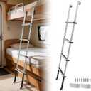 Marudina RV Bunk Ladder, 11-Level Adjustable 57"-66", Wide Anti-Slip Steps | 350lbs Capacity, Lightweight Aluminum Frame with Flexible Hooks, Step Ladder for RVs, Campers & Dorms