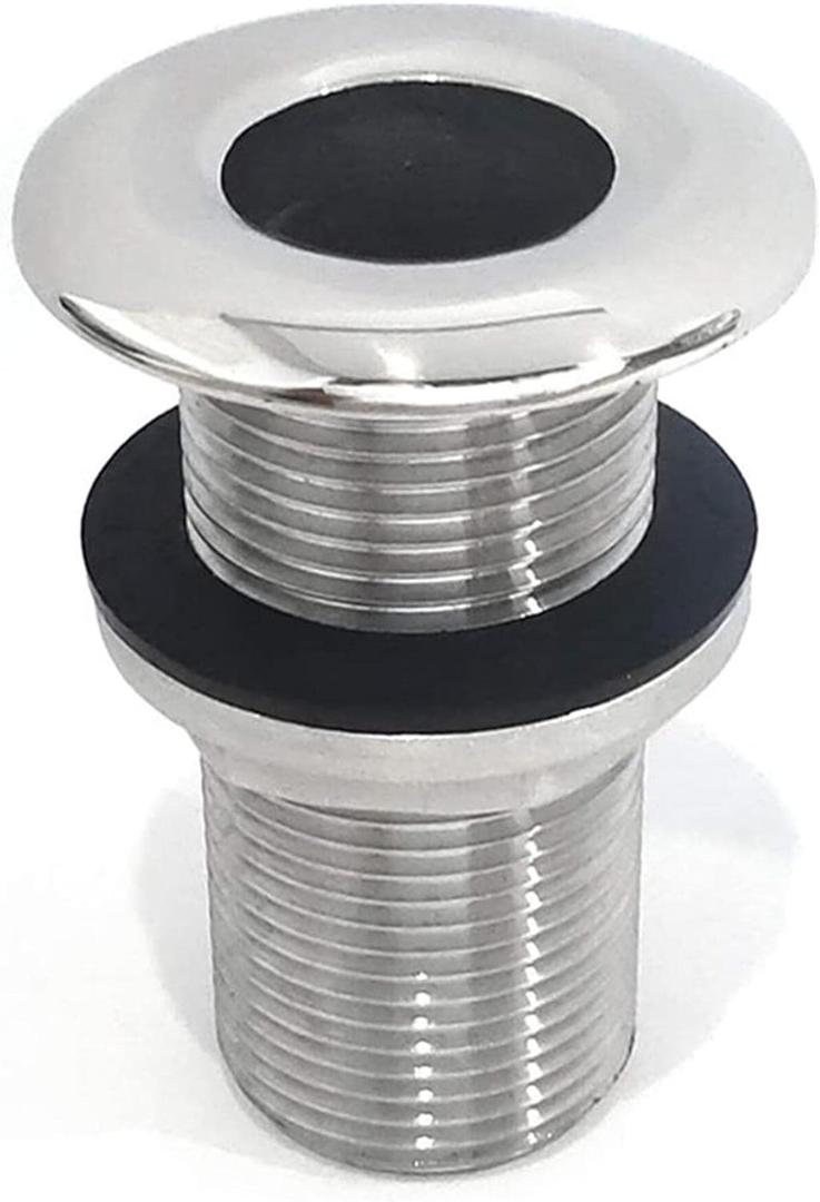 316 Stainless Steel Full Thread Thru Hull Fitting Hose Barb With Nut - Marine Hardware Accessories for Boat Drain Pipe, Yacht Bilge, Plumbing Fittings