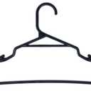 Clothing Hangers for Avg. Weight (Max 3lbs) Clothes Made from 100% Recycled Post Industrial Plastic (Black, 30)