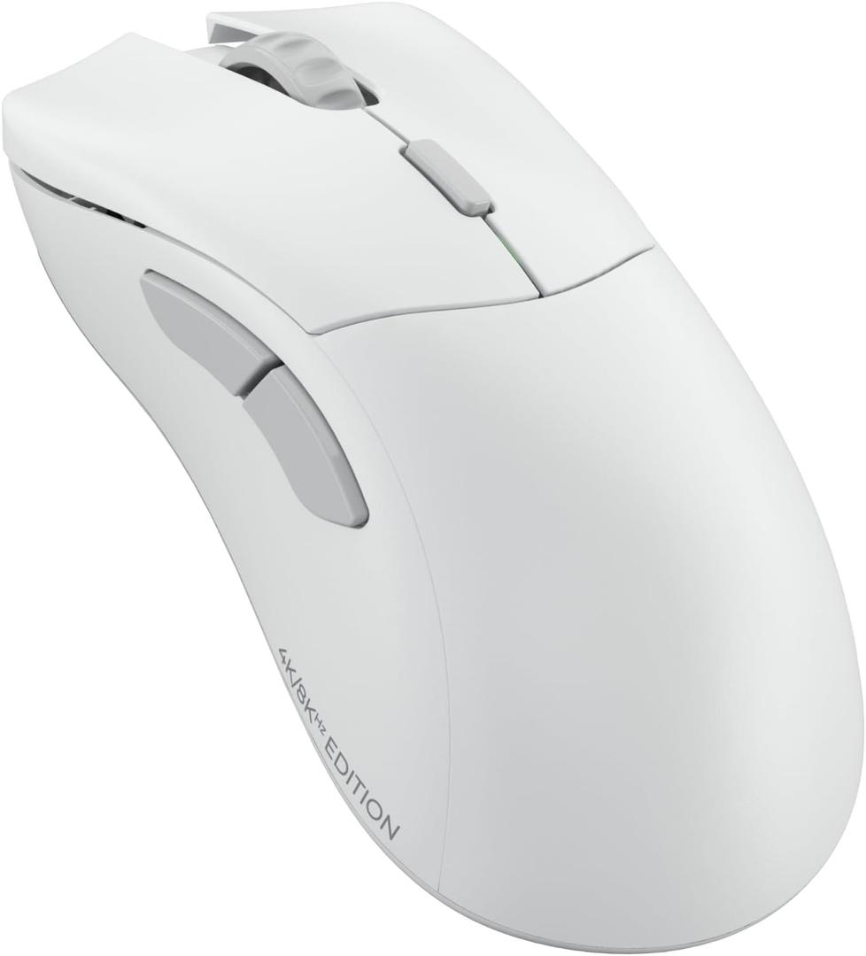 Glorious Gaming Model D 2 PRO 4K/8K White Wireless Gaming Mouse - 2.4GHz, 1ms delay, 4K/8K Polling, 100M clicks, 62g Superlight, Long Battery, 26K DPI BAMF 2.0 Sensor, Ergonomic, 6 Buttons