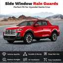 Canvcle Santa Cruz Rain Guards - Window Visors for Hyundai Santa Cruz 2022-2025 2026, Outside-Mount Tape-On Side Window Wind Deflectors for Santa Cruz Accessories, Vent Visors Shades Rainproof 4PCS