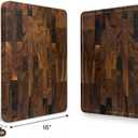 Large Walnut Wood Cutting Board for Kitchen, End Grain Chopping Boards, 20"L x 16"W