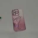 Chrome Case Phone Cases Compatible with iPhone 12 Pro Pink | for Women/Girls, Gradient, Glitter, Butterfly, Quicksand, Plating, Clear, for iPhone