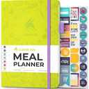 Clever Fox Weekly Meal Planner - Weekly & Daily Meal Prep Journal with Shopping and Grocery Lists for Menu Planning, Healthy Diet & Weight Loss Tracking, Lasts 1 Year, Undated, A5 - Neon Yellow
