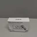Battery Operated Small Alarm Clock: Digital Compact Large Display Cordless Clock for Bedroom Travel - Simple to Use for Seniors Teens White Digits