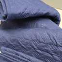 FLYMME King Size Quilt Set - Soft Navy Blue Quilts Lightweight Microfiber Bedspread - Classic Basket Weave Pattern Bedspreads Coverlet 3 Pieces for All-Season (1 Quilt, 2 Pillow Shams) | Easy care