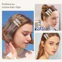 CWJCYTNSN 6 Pcs Letter Hair Clips for Women Flat Hair Clips Barrettes for Styling Makeup Cute Duckbill Clip Creasless Small Hair Clip for Girls Non Slip Initial L Clips for Side Hair