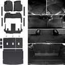 Floor Mats Cargo Mat for 2021-2024 2025 Chevrolet Chevy Suburban/GMC Yukon XL 7 Seats Car Mat Accessories, All Weather TPE Full Set Trunk Cargo Liner (Floor Mats Set)