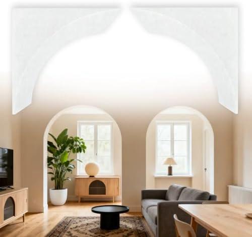 2 Pcs Doorway Arch Kit 8x8x5 in 3D Foam DIY Door Arch Kit Perfect for Creating Interior Decor, Effortlessly Adding Rounded Corners to Any Opening.