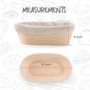 DOYOLLA Bread Proofing Baskets Set of 2 10 inch Oval Shaped Dough Proofing Bowls w/Liners Perfect for Professional & Home Sourdough Bread Baking