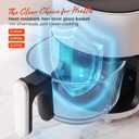 3.8QT Small Glass Air Fryer, Non-Toxic BPA-Free Glass Bowl, Compact