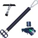 Cheemuii 20" Single Tender Spring Kit Heavy Duty ABS Air Line Hose Tracker Tender Kit with 3 Hose Holders for Semi Truck Trailer Tractor