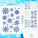 180 Self-Adhesive Snowflake Shaped Stickers - Christmas Party Favor Decoratives for Supplies, Cards, Gift Bags & Presents