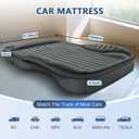 Self-Inflating SUV Air Mattress with Built in Electric Pump，car air Mattress with Pillow for Trunk，Portable car Mattress for Travle and Camping, Dark Grey