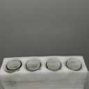 NETANY Set of 4 Glass Carafe with Lid, 1 Liter Beverage Serveware Carafe, Clear Glass Pitcher for Mimosa Bar, Brunch, Cold Water, Juice, Milk, Iced Tea, Lemonade