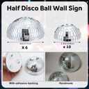 Sliner 16 Pcs Half Disco Ball Wall Decor, Retro Wall Art, 4, 2.36 Inch