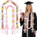 JenPen 2026 Graduation Leis Candy Lei Kit, 2026 Graduation Ribbon Woven Double Braided Necklace DIY Kit for High School College Women Men Graduate Gift Party Supplies
