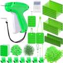 Chumia 3576 Pcs Tagging Gun Clothes Garment Tag Attacher Kit with Needles Standard Plastic Barbs Fasteners Hang Label Strings Gourd Safety Pins Retail Price Size Label for Warehouse(Light Green)