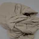 Turquoize Stretch Futon Cover Full Size Armless Sofa Bed Cover Futon Couch Cover Furniture Protector with Elastic Bottom Feature Thick Soft Checked Jacquard Fabric, Machine Washable, Biscotti Beige