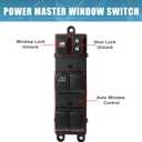 X AUTOHAUX Front Left Driver Side Power Window Switch for Subaru Legacy 2010-2012 for Subaru Outback 2010-2012 w/Auto Down 83071AJ010 Black